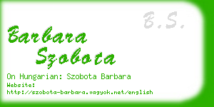 barbara szobota business card